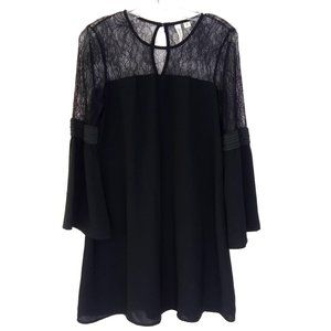 Tacera Black Lace Bell Embroidered Sleeve …